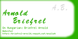 arnold briefrel business card